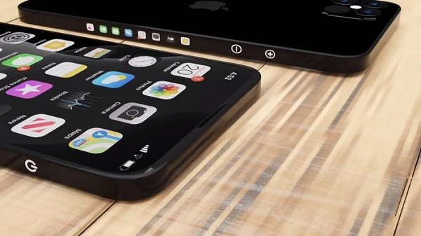 Thay vì được cấu thành từ thép không gỉ hoặc nhôm, cạnh viền hai bên của iPhone 13 lại là màn hình cảm ứng thay thế hoàn toàn các phím vật lý.