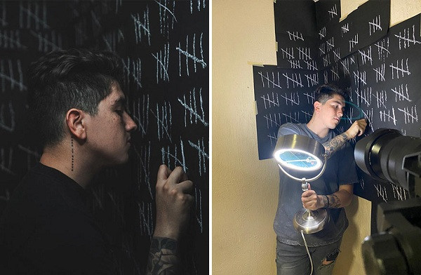 Giấy đen phấn trắng đơn giản cũng trở thành đạo cụ cho chùm ảnh nghìn like.