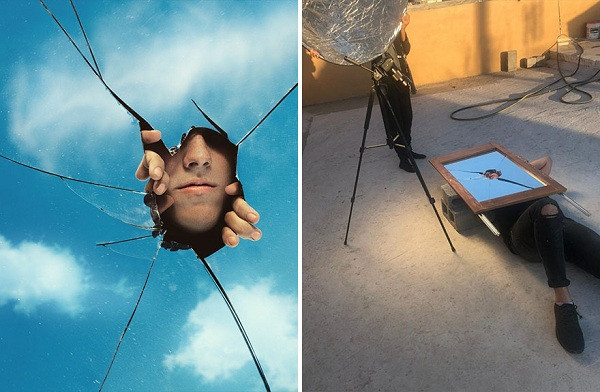 Nếu đã từng xuýt xoa trước độ long lanh của những bức ảnh này, bạn chắc chắn sẽ phải cười té ghế trước hậu trường ''đổ nát'' không tưởng phía sau.