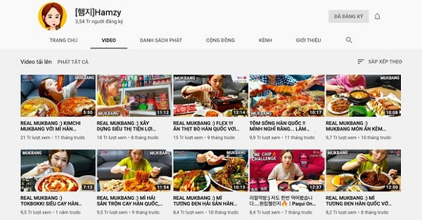 Chẳng thế mà video của Hamzy lúc nào cũng lên tới vài triệu view, mang về cho cô gái trẻ này 261,5 triệu won mỗi tháng (khoảng hơn 5 tỷ đồng).