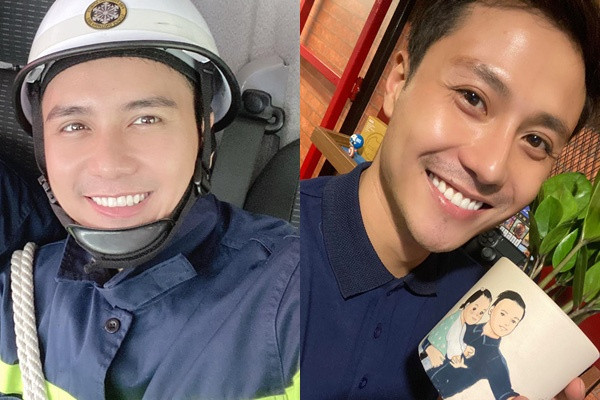 Diễn viên Mạnh Quân (ảnh trái) và Thanh Sơn thường xuyên được so sánh về ngoại hình. Khán giả cho rằng họ giống nhau từ các đường nét trên khuôn mặt đến nụ cười. Trong một bài phỏng vấn, Thanh Sơn từng chia sẻ anh bị nhiều người nhầm với đồng nghiệp. Khi Mạnh Quân đóng vai bạn trai của My Sói trong Quỳnh búp bê, không ít khán giả nhắn tin hỏi thăm Thanh Sơn. Ảnh: FBNV.