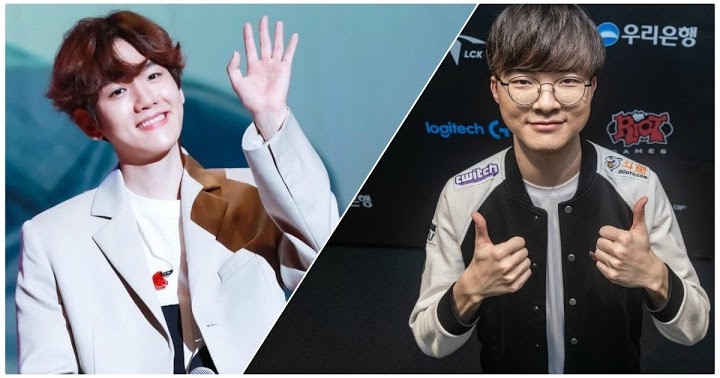 Vốn hâm mộ quỷ vương đã lâu, giọng ca vàng nhà SM đã không giấu nổi sự phấn khích khi gặp mặt Faker tại sự kiện ra mắt SKT 5G tại Hàn Quốc.