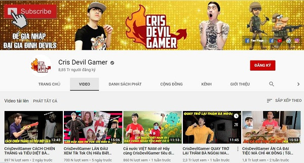 Dù mới chỉ thành lập từ năm 2014, hiện tại, kênh Youtube của Cris Devil Gamer đã sở hữu hơn 8,8 triệu lượt theo dõi. Thậm chí, kênh của game thủ này vẫn đang trên đà tăng trưởng mạnh mẽ với số liệu thống kê khoảng 300.000 subs mỗi tháng.