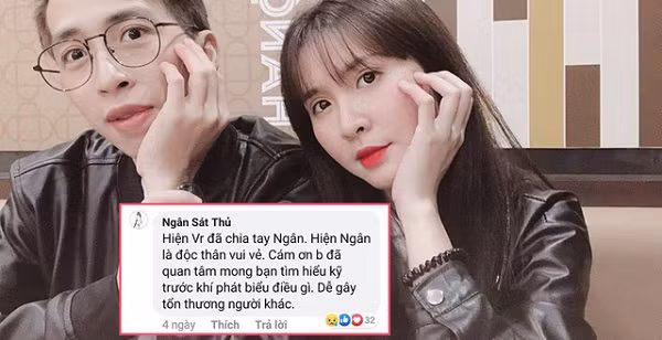 Những tưởng ViruSs và Ngân Sát Thủ rồi sẽ đi đến cái kết viên mãn, thì ngày 10/8, Ngân Sát Thủ bất ngờ thông báo cặp đôi đã đường ai nấy đi. Nữ streamer chia sẻ rằng vẫn sẽ giữ mối quan hệ bạn bè, đồng nghiệp thân thiết với ViruSs nhưng người hâm mộ vẫn không khỏi tỏ ra tiếc nuối cho cặp đôi trai tài gái sắc này.
