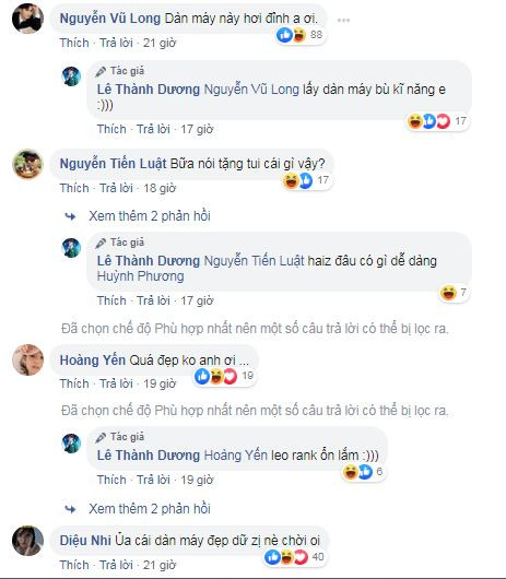 Bài đăng của nam ca sĩ ngay lập tức nhận lượt tương tác khủng. Hoàng Yến Chibi - vốn cũng được biết đến là một game thủ cừ của showbiz Việt, diễn viên Diệu Nhi hay streamer Noway cũng phải trầm trồ trước dàn máy đầu tư khủng của Ngô Kiến Huy.