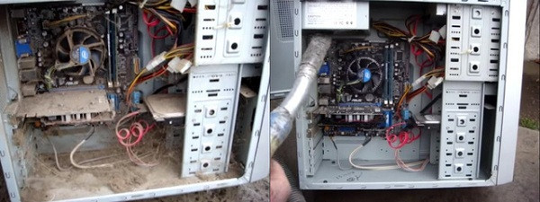 Trước và sau khi vệ sinh chiếc case máy tính siêu bẩn - bộ phận quan trọng quyết định máy tính của bạn nhanh chậm, chất lượng hay không.