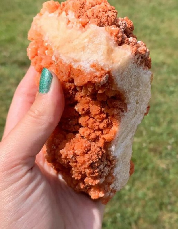 Hình ảnh nhanh chóng nhận được hơn 72.400 lượt thích và hơn 8.200 lượt retweet sau khi được một tài khoản khác đăng lại, Và hiện tại viên đá hình miếng gà rán có mặt trên khắp mạng xã hội Facebook, Instagram và các trang báo điện tử