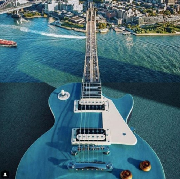 Cầu Brooklyn ''hóa'' cây đàn guitar.