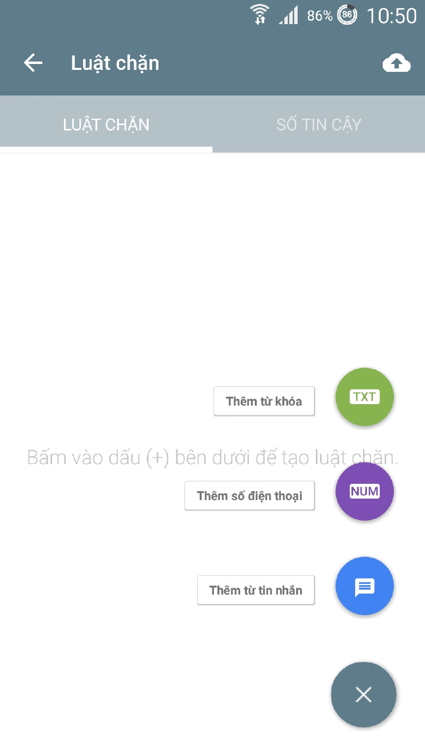 Bạn sẽ chọn các tin nhắn rác đã có trong hộp thư của bạn, hoặc thêm số điện thoại hay các từ khóa liên quan thường xuyên xuất hiện trong tin spam. Ứng dụng sẽ lọc các tin nhắn này và từ chối nhận vào lần sau.