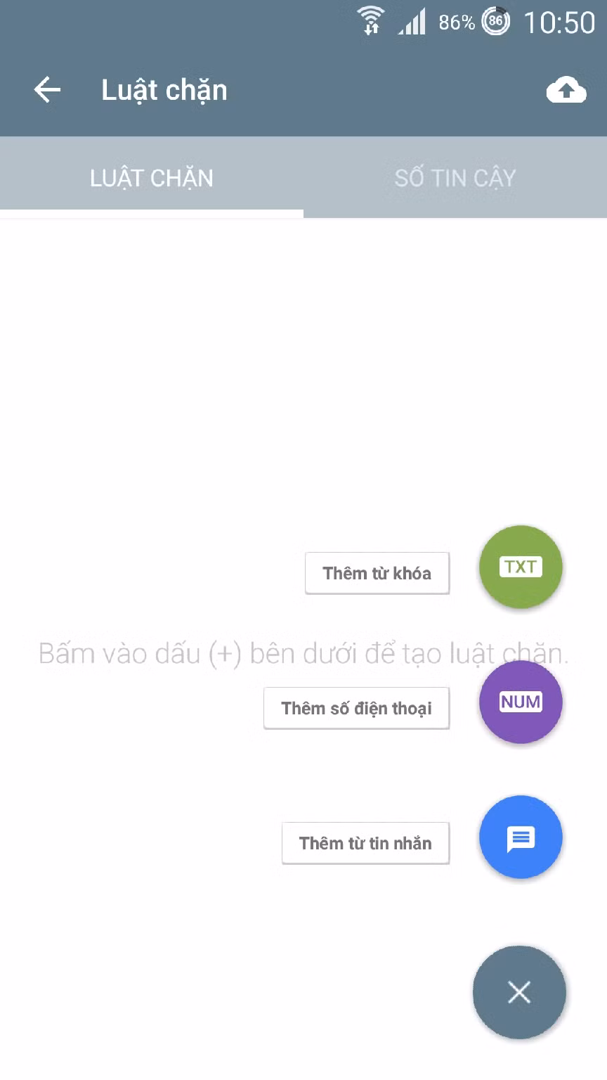 Bạn sẽ chọn các tin nhắn rác đã có trong hộp thư của bạn, hoặc thêm số điện thoại hay các từ khóa liên quan thường xuyên xuất hiện trong tin spam. Ứng dụng sẽ lọc các tin nhắn này và từ chối nhận vào lần sau.