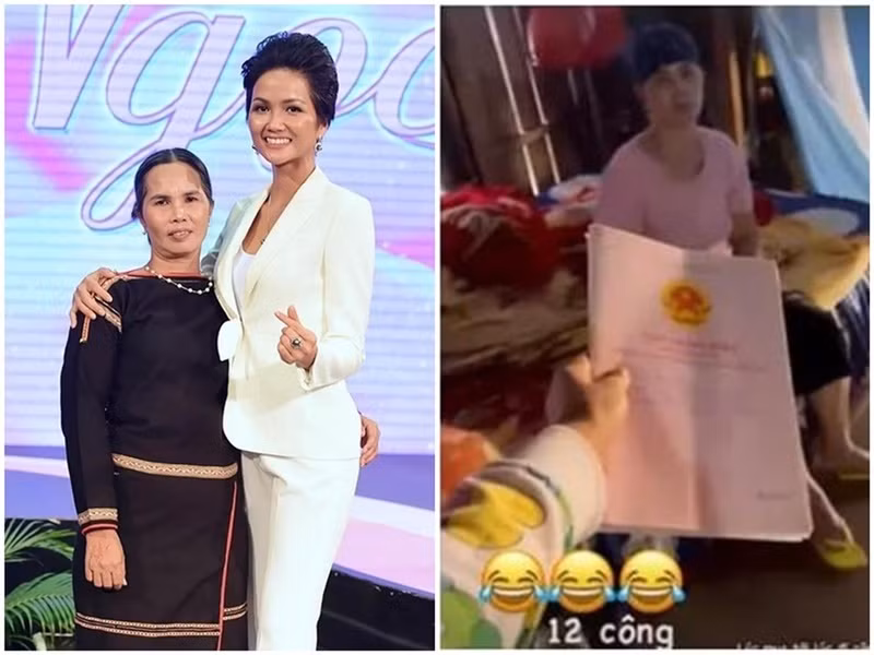 Sau đăng quang, H’hen Niê trả hết nợ cho bố mẹ. Người đẹp còn dành tiền để sửa nhà, mua đất, tậu xe cho bố mẹ. Ảnh: Bảo vệ công lý