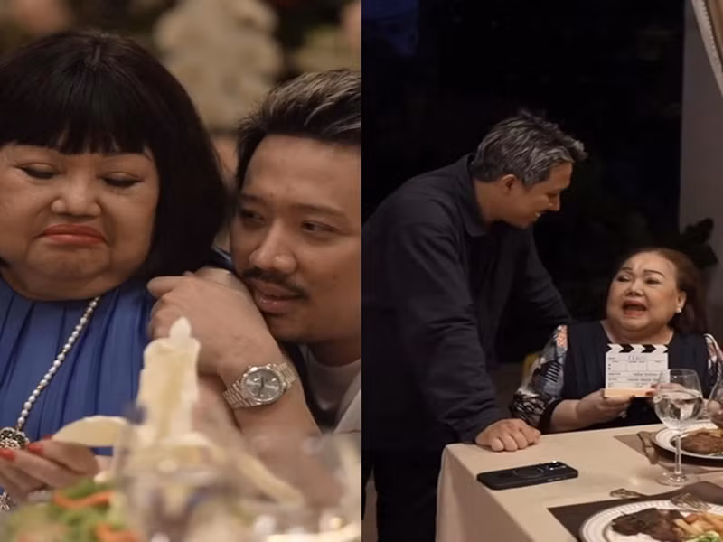 Trấn Thành tự mình chụp poster cho nghệ sĩ Ngọc Giàu. Ảnh: Phụ Nữ Số.