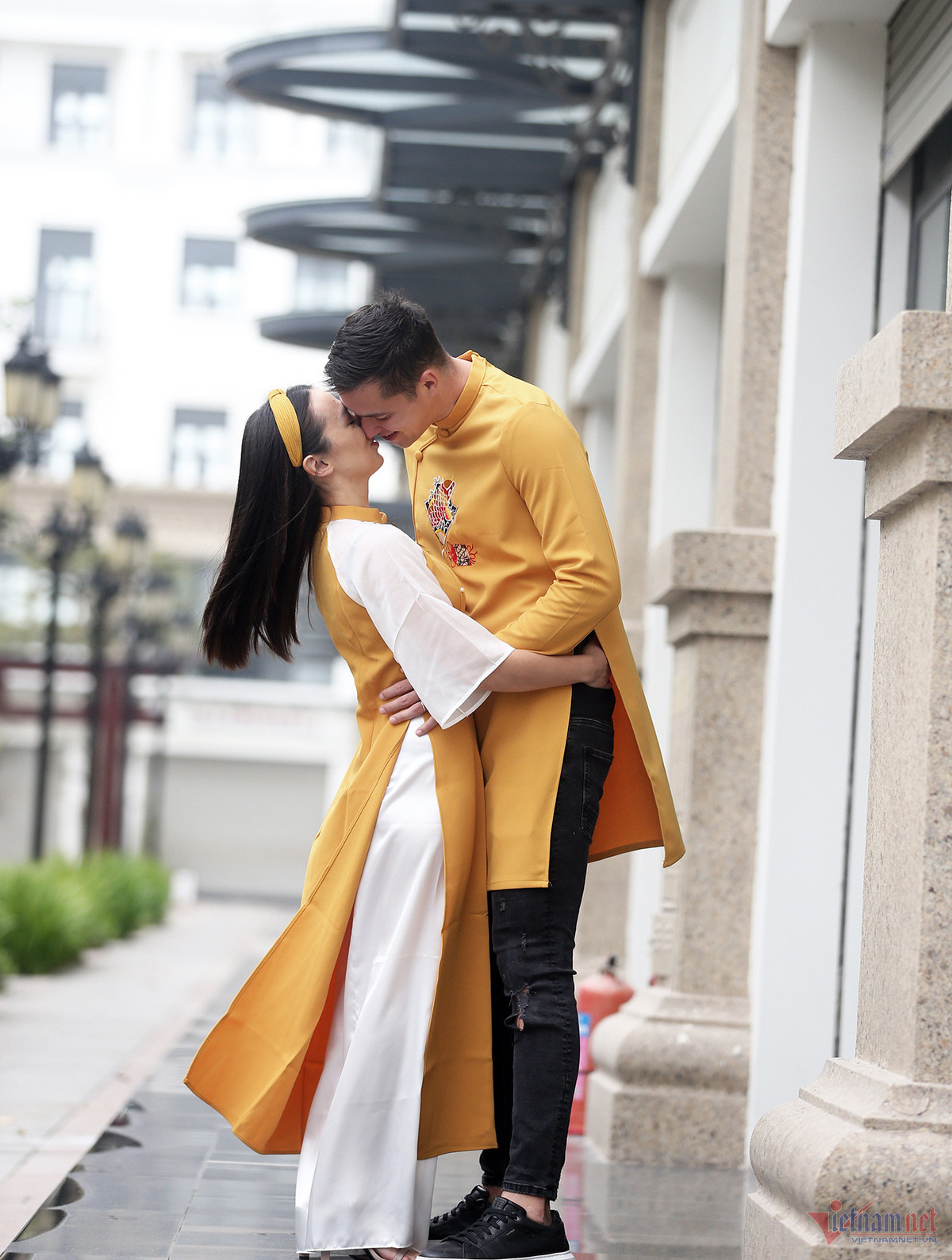 Thủ thành gốc Việt và bà xã tổ chức đám cưới hồi tháng 8/2021.