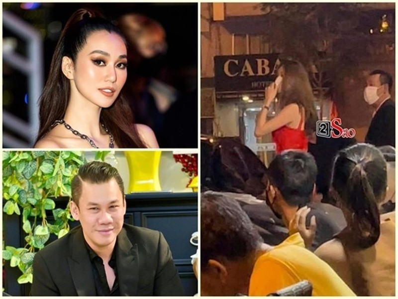 Tháng 12/2021, doanh nhân Đức Huy - chồng cũ Lệ Quyên gây chú ý khi xuất hiện bên một cô gái. Trong clip được lan truyền, doanh nhân Đức Huy và cô gái bước ra từ một tụ điểm, có những cử chỉ khá thân thiết. Đáng chú ý, Khánh My bị nhiều người réo tên vì có dáng người rất giống cô gái trong clip. Ảnh: Vietnamnet, FBNV.