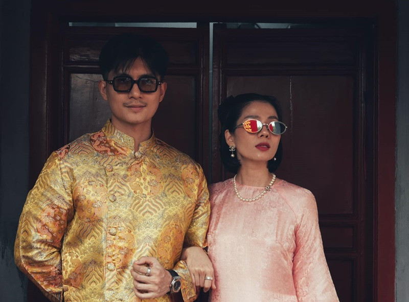 Dịp Tết Nguyên đán 2024, Lệ Quyên và Lâm Bảo Châu liên tục sánh đôi trong trang phục áo dài.