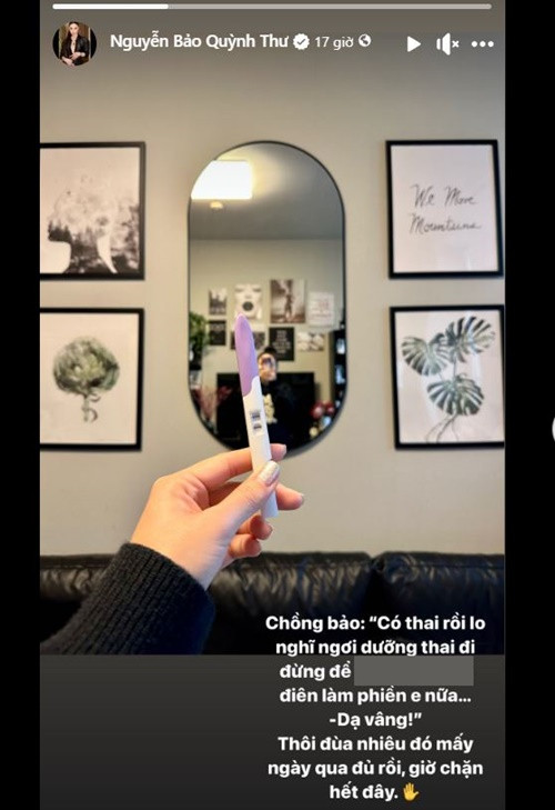 Quỳnh Thư chia sẻ được chồng chưa cưới động viên không nên quan tâm đến những ý kiến trái chiều về chuyện tình cảm.