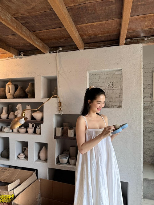 Nữ người mẫu dành nhiều thời gian cho gia đình.