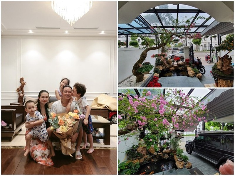 Gia đình Tuấn Hưng đang sống trong căn biệt thự cao cấp ở Hà Nội. Ngoài ra, vợ chồng Tuấn Hưng còn có một căn biệt thự 50 tỷ nằm sát bãi biển. Ảnh: FBNV.