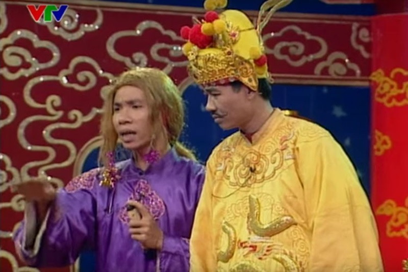 Quốc Khánh lần đầu tiên đóng vai Ngọc Hoàng trong Táo quân năm 2004. Ảnh: VTV