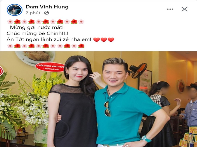 Đàm Vĩnh Hưng bày tỏ trước thông tin Ngọc Trinh được tuyên 1 năm án treo, trả tự do tại tòa: "Mừng rớt nước mắt, chúc mừng bé Trinh. Ăn Tết ngon lành vui vẻ nha em". Ảnh: Người Đưa Tin.