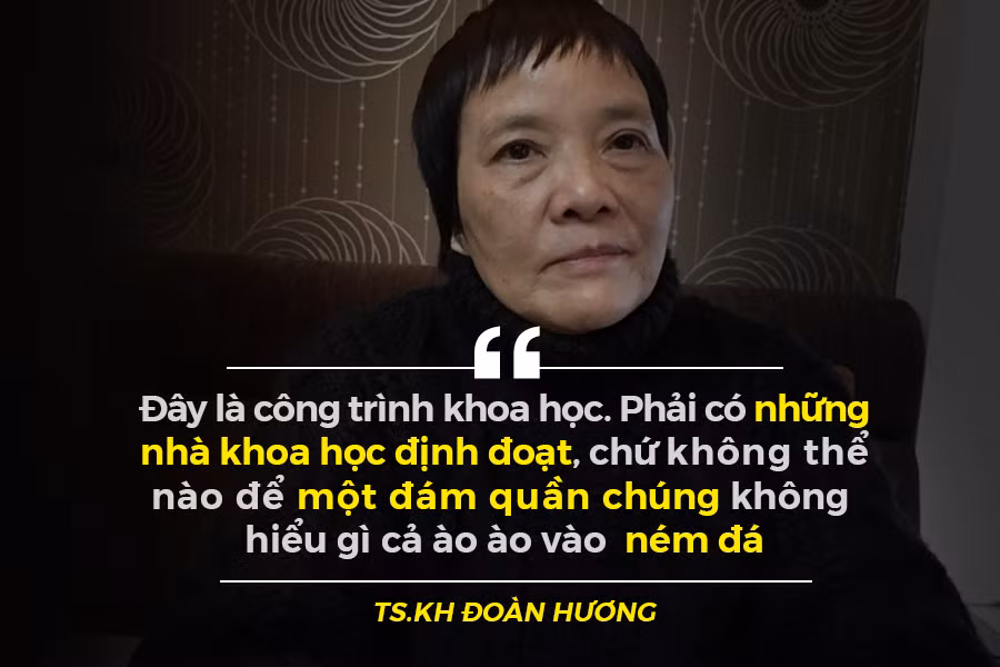 "Khi một ý tưởng mới ra đời, trước hết phải suy ngẫm, nhìn nhận nó bằng con mắt khoa học, đây là một công trình khoa học cho nên phải có ý kiến của các nhà khoa học chứ không phải là đám quần chúng không hiểu gì cứ ào ào vào ném đá" - TSKH Đoàn Hương trả lời trên VTV về vấn đề cải cách chữ của PGS Bùi Hiền sáng ngày 28/11/2017.