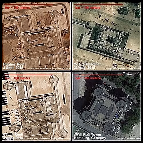 Một số công trình, nhà cao tầng trên Đá Chữ Thập.