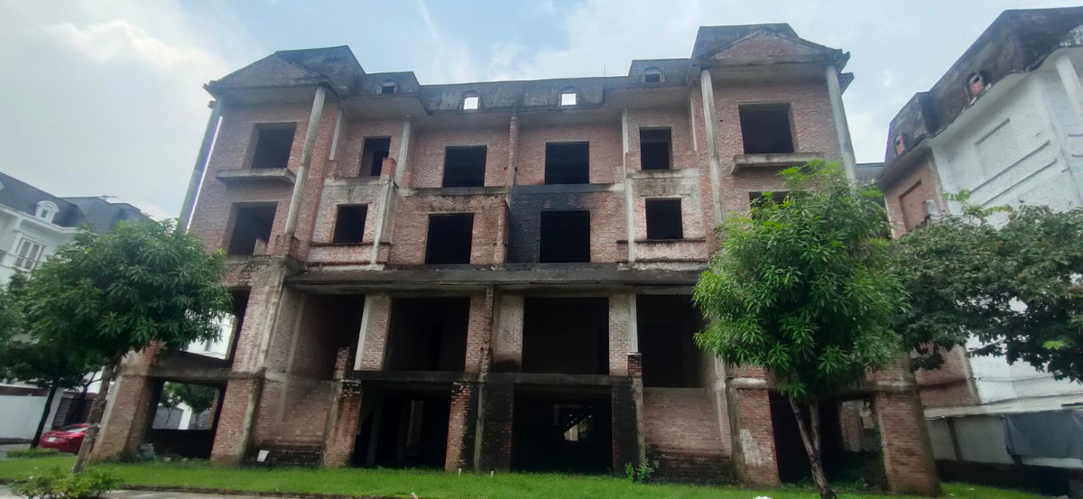 Đa số những biệt thự rêu, mốc chưa hoàn thiện đều đã được xây dựng cách đây rất lâu.