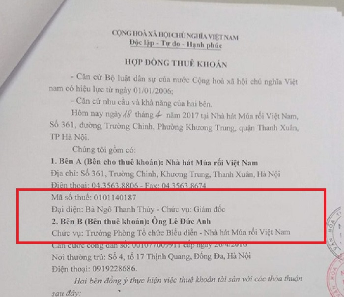 Nha hat mua roi Viet Nam bi “xe thit”: Giam doc, truong phong co quan he gi?