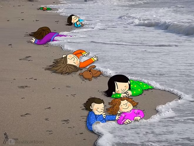 Đáng ra sóng biển phải là những tấm chăn ôm ấp em nhỏ, chứ không phải là thủ phạm cướp đi mạng sống của em.