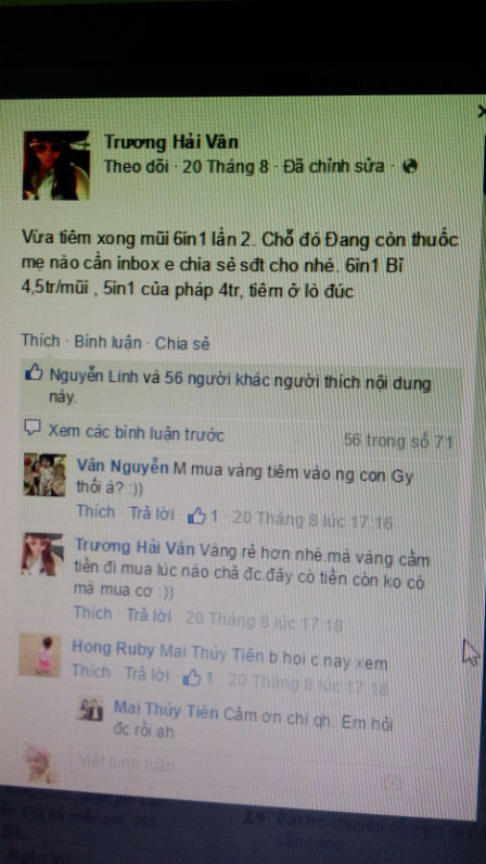 Khoc thet voi gia vac-xin dich vu tai co so chui
