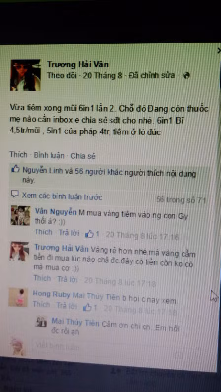 Khoc thet voi gia vac-xin dich vu tai co so chui