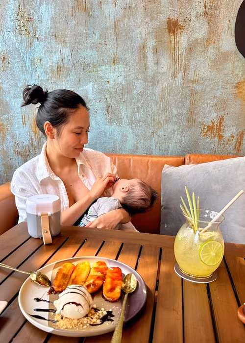 Hậu sinh nở, bà xã Lê Hiếu được khen đẹp mặn mà hơn.