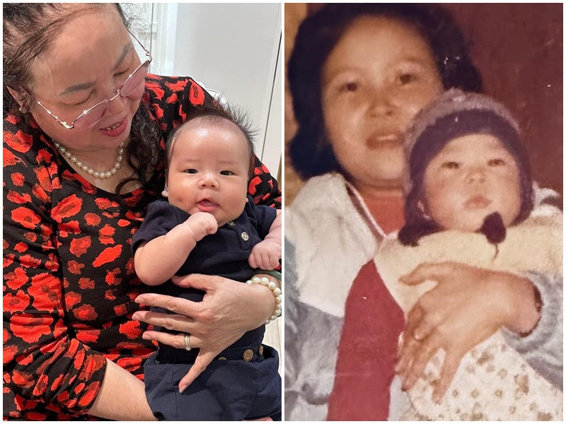 Lê Hiếu chia sẻ ảnh ngày nhỏ của bản thân và con trai. Nhiều người nhận xét, bé Neil giống bố ngày nhỏ như tạc.