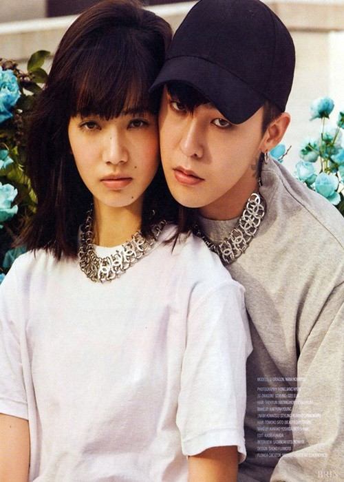 Sau Kiko Mizuhara, nữ người mẫu Nhật Bản Nana Komatsu bị nghi hẹn hò G-Dragon. Nana và G-Dragon hợp tác khi làm mẫu cho tạp chí Nylon Japan số tháng 4/2016. Sau buổi chụp ảnh và gặp gỡ fan BigBang, cả hai đi ăn tối cùng nhau, làm dấy tin đồn tình cảm. Ảnh: Yan