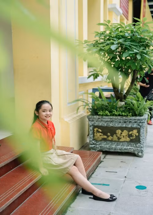 Diệp Anh chia sẻ trên Dân Trí, em không tự tin thi hoa hậu khi trưởng thành. Đối với Diệp Anh, diễn xuất là đam mê nên hy vọng tiếp tục làm diễn viên trong những năm tới. Ảnh: FBNV