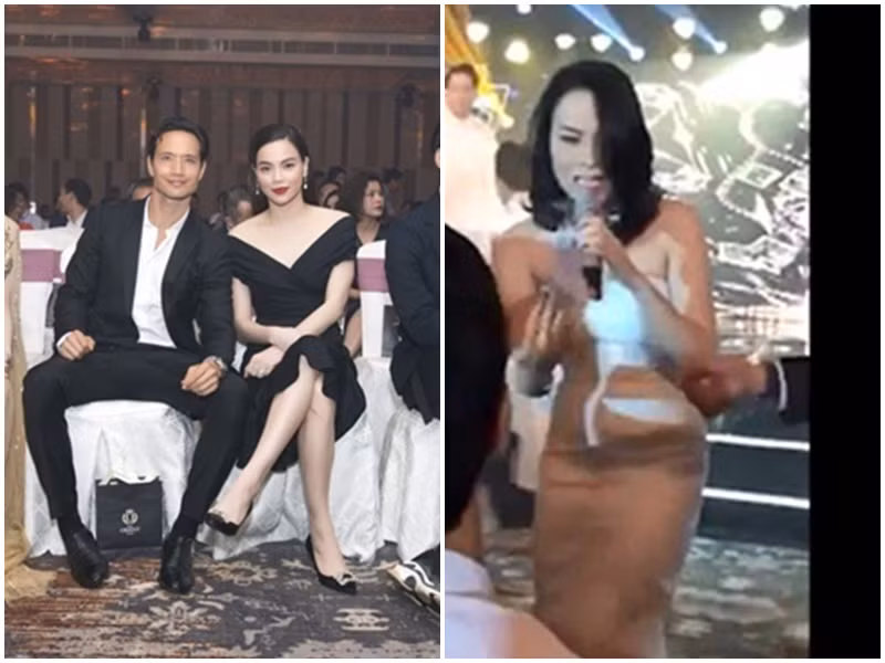 Phía Mỹ Tâm từng đi xuống sân khấu và mời Hồ Ngọc Hà nhảy cùng mình tại một sự kiện năm 2018. Ảnh: Vietnamnet