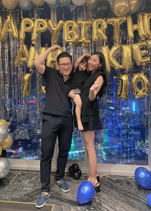 Huỳnh Mi sinh con gái đầu lòng vào năm 2020. Ảnh: FBNV