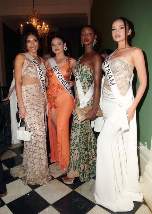 Ngọc Châu nhận tin vui trước bán kết dự kiến diễn ra vào 8h ngày 12/1 (giờ Việt Nam). Ảnh: Missosology