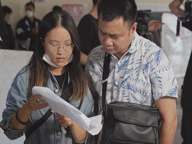 Thục Anh mời được nghệ sĩ Tự Long đóng một phim ngắn. Ảnh: FBNV