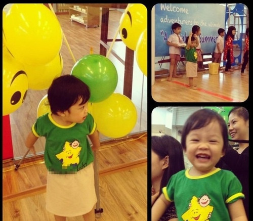 Cô nhóc Sumo dễ thương của MC Diệp Chi cũng đã bước vào độ tuổi mẫu giáo. Bé được mẹ cho đi học ở một trường quốc tế ở Hà Nội với mức học phí hơn 100 triệu/ năm chưa kể những khoản phụ phí.