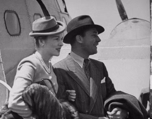 Joan Fontaine và người chồng đầu Brian Aherne.