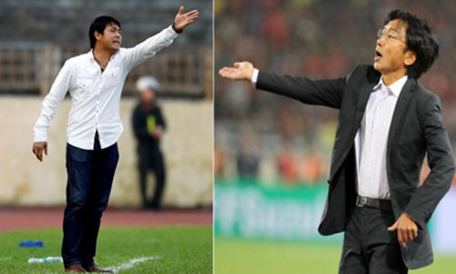 Dua HLV Huu Thang va Miura len ban can
