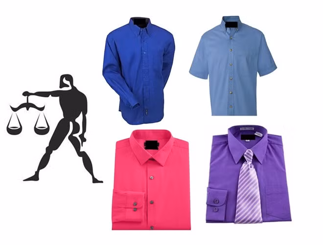 Thiên Bình (23/9-22/10): Được cai trị bởi sao Kim, nam giới Thiên Bình luôn vui vẻ, giàu tình thương, yêu chuộng hòa bình, là những người lãnh đạo nổi bật ở bất cứ đâu. Phong cách thời trang của Thiên Bình rất đơn giản, cơ bản những vẫn ấn tượng, màu sắc may mắn của họ là xanh hoàng gia, xanh nước biển, hồng đậm, tím.