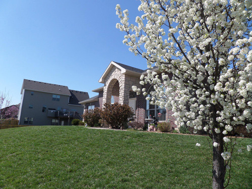 Kể cả mùa đông giá lạnh thì quanh năm ngôi nhà đều ngập sắc hoa rực rỡ.