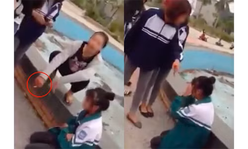 Phan no nhom nu sinh phi pheo thuoc la, bat ban quy goi xin loi