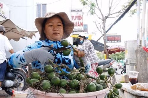 Những người bán trầu cau lặng lẽ bên buồng cau, lá trầu xanh tạo một nét duyên, một nét văn hóa đẹp giữa lòng Sài Gòn.