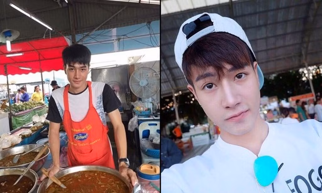 "Hot boy cà ri" (Thái Lan) gây chú ý hồi cuối tháng 4 khi hình ảnh anh hiếu thảo, đứng bán hàng giúp mẹ với gương mặt tuấn tú được chia sẻ trên mạng. “Tôi xin lỗi vì không thể trả lời hết tin nhắn và lời mời kết bạn từ mọi người. Thật lòng cảm ơn các bạn đã quan tâm đến chàng trai quê mùa này”, hot boy cho hay. Ảnh: FBNV.