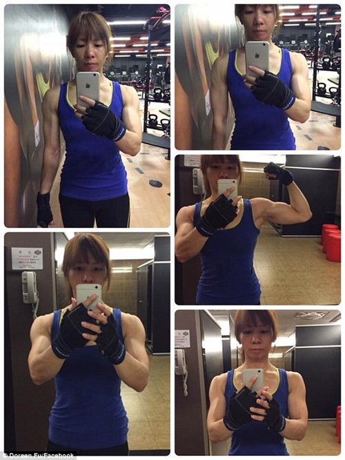 Cô sở hữu thân hình săn chắc, cơ bắp cuồn cuộn mà đến cả các đấng mày râu cũng mơ ước.