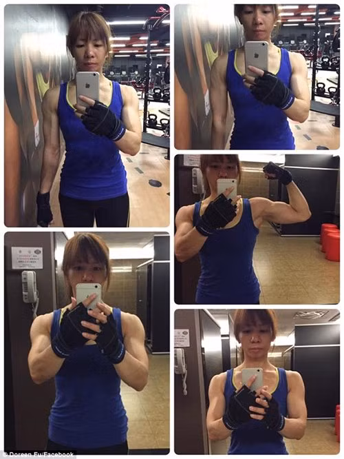 Cô sở hữu thân hình săn chắc, cơ bắp cuồn cuộn mà đến cả các đấng mày râu cũng mơ ước.