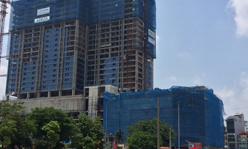 Dự án Artemis ở số 3 Lê Trọng Tấn (Thanh Xuân, Hà Nội) hiện đã xây dựng gần xong phần thô nhưng chưa hoàn thiện thủ tục pháp lý. Ảnh: Khôi Nguyên